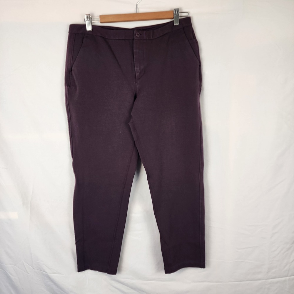 Lululemon‎ Purple Plum Slim Leg Stretch Button Pants Women s Size 10